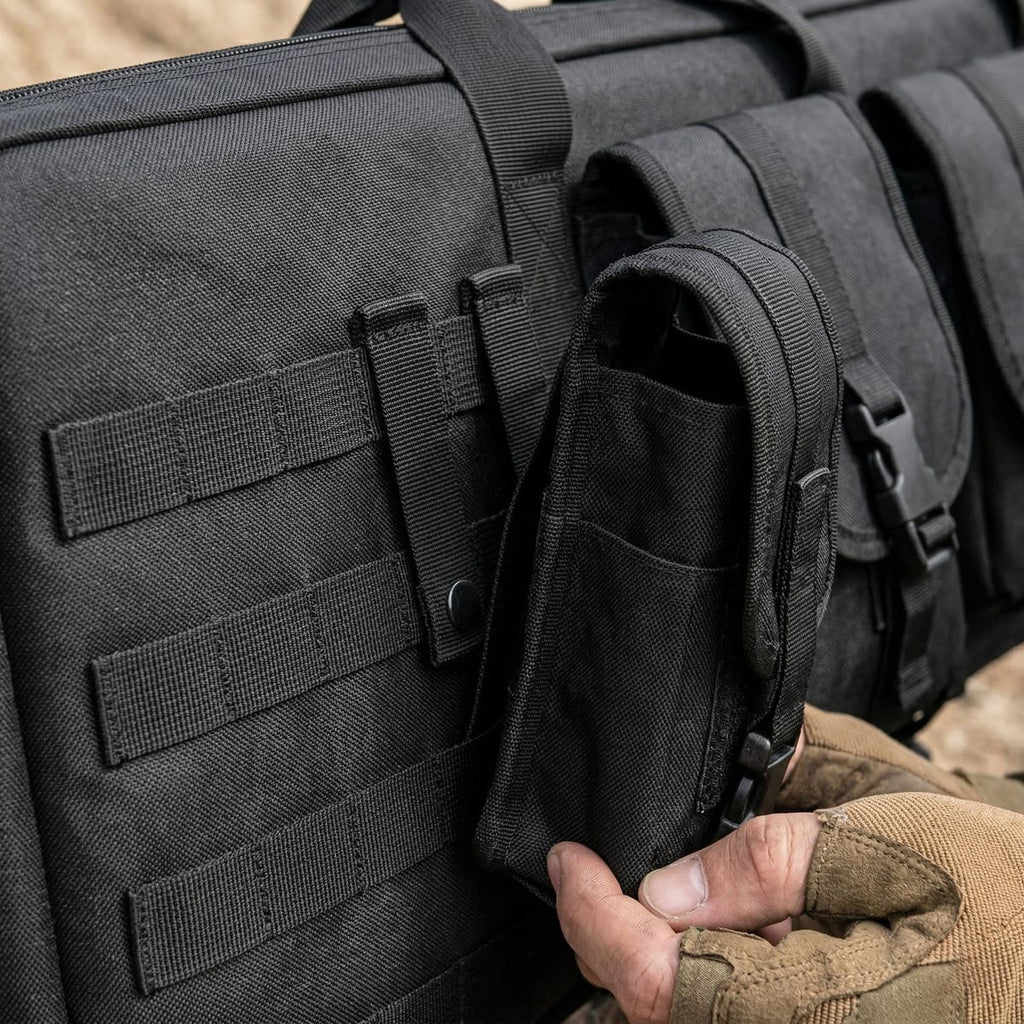Geanta Dubla cu suport pentru arma/pusca  – 106 cm, Protectie EVA si Sistem Molle