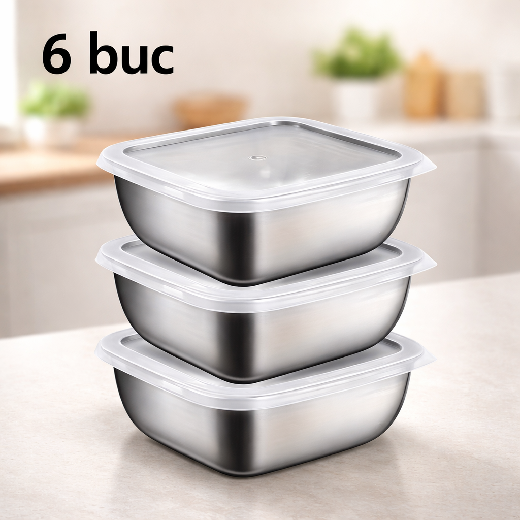 Set 6 Caserole din Inox