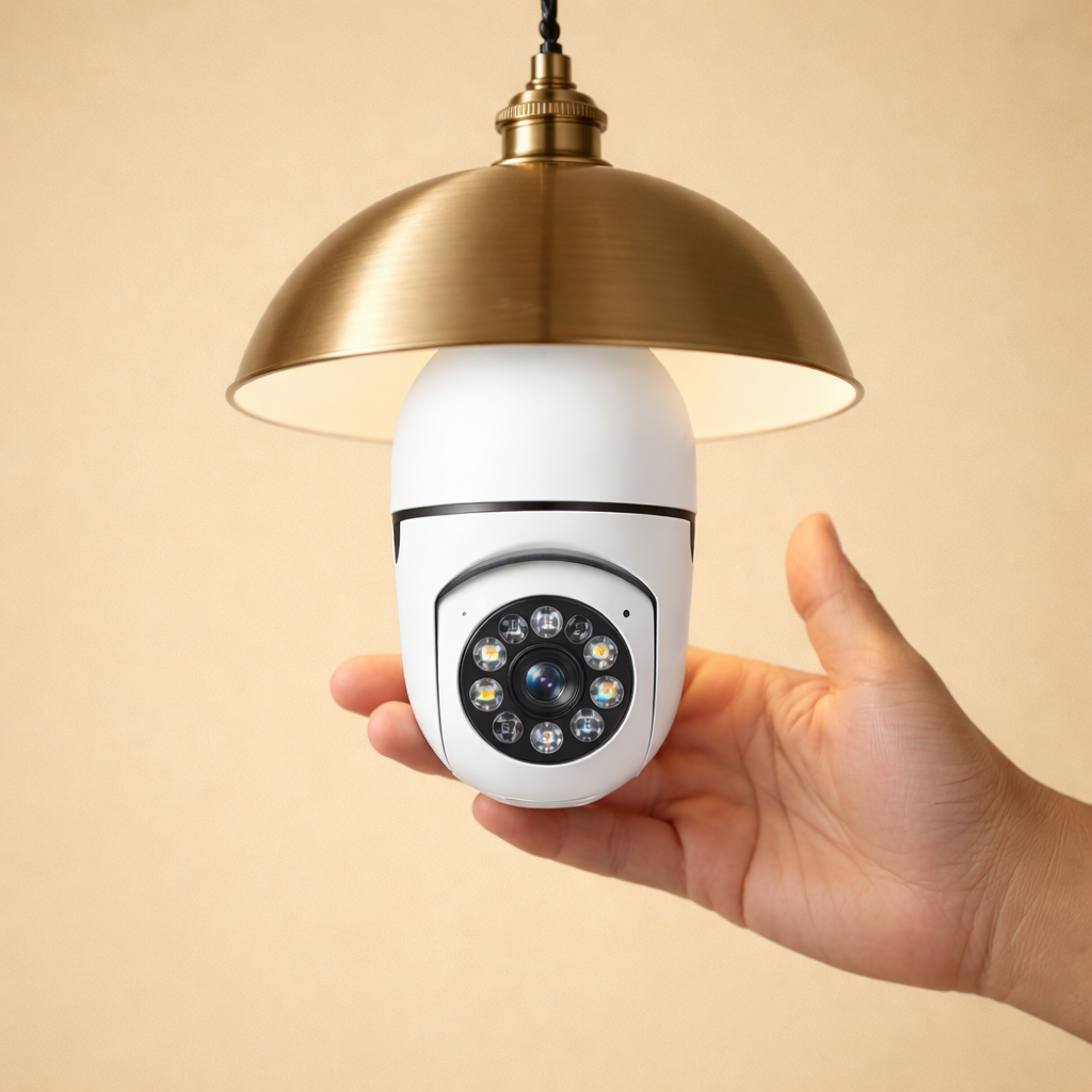 Cameră de Securitate Inteligentă cu Vizualizare Panoramică 360°