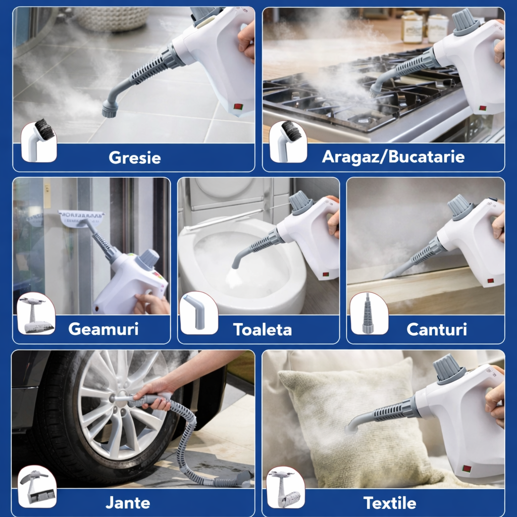 SteamPro - Aparat de Curatat cu Aburi Fara Chimicale