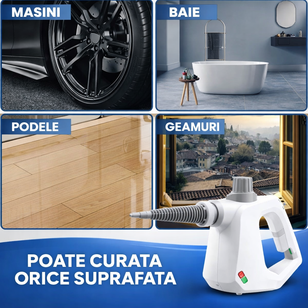 SteamPro - Aparat de Curatat cu Aburi Fara Chimicale