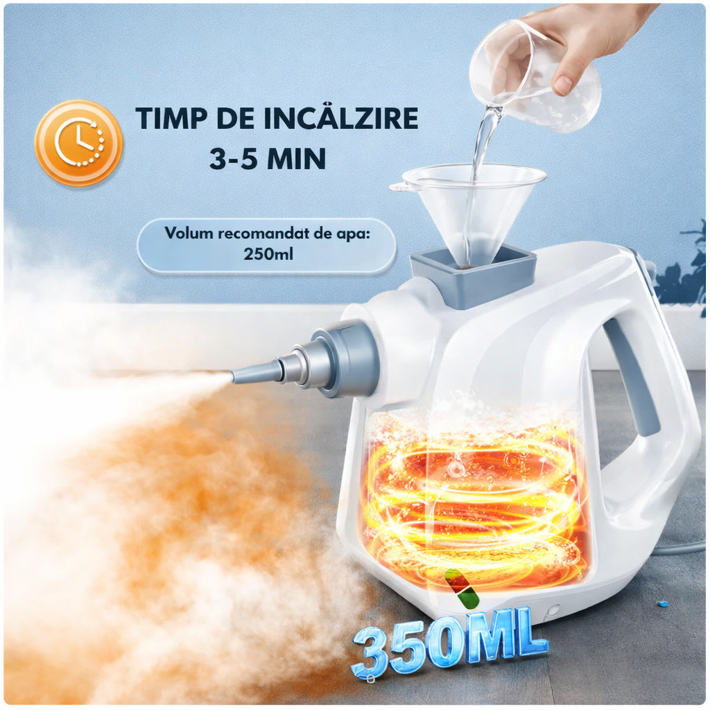 SteamPro - Aparat de Curatat cu Aburi Fara Chimicale