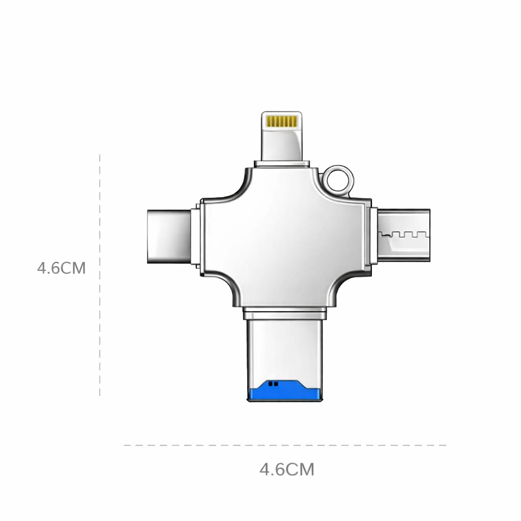 Cititor de Carduri Compatibil cu iPhone, iPad, USB C și Lightning