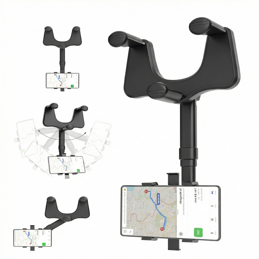 Suport Auto pentru Telefon Rotativ 360° și Retractabil