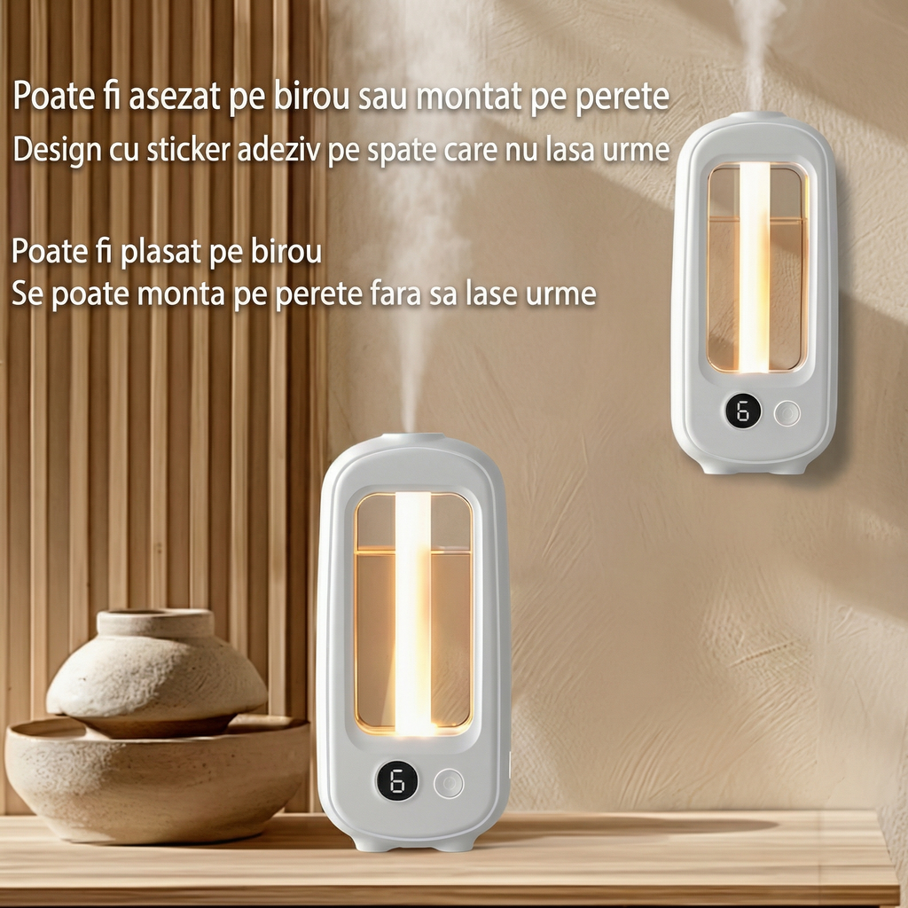 Difuzor Smart de Arome cu Uleiuri Esențiale și Lumină Ambientală