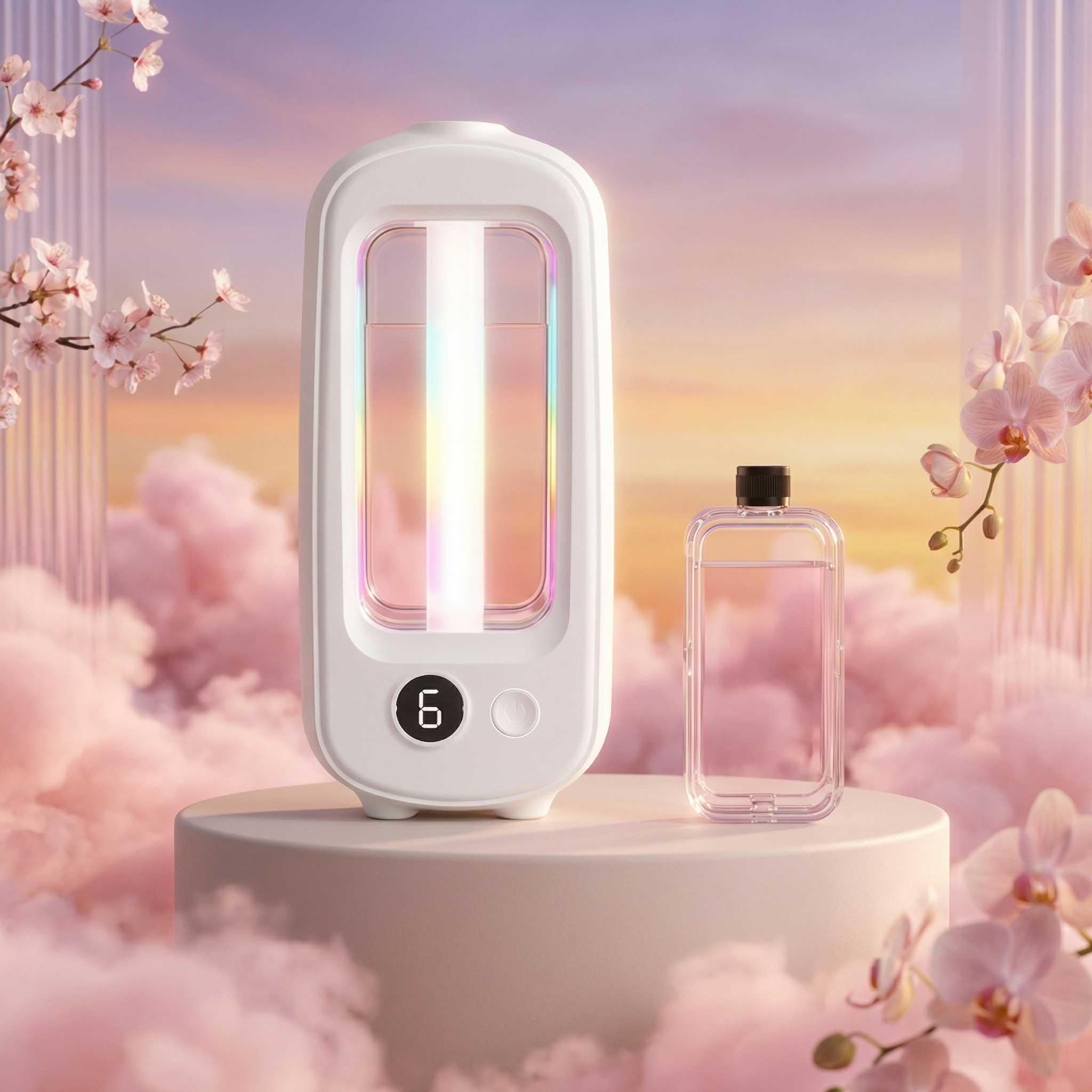 Difuzor Smart de Arome cu Uleiuri Esențiale și Lumină Ambientală
