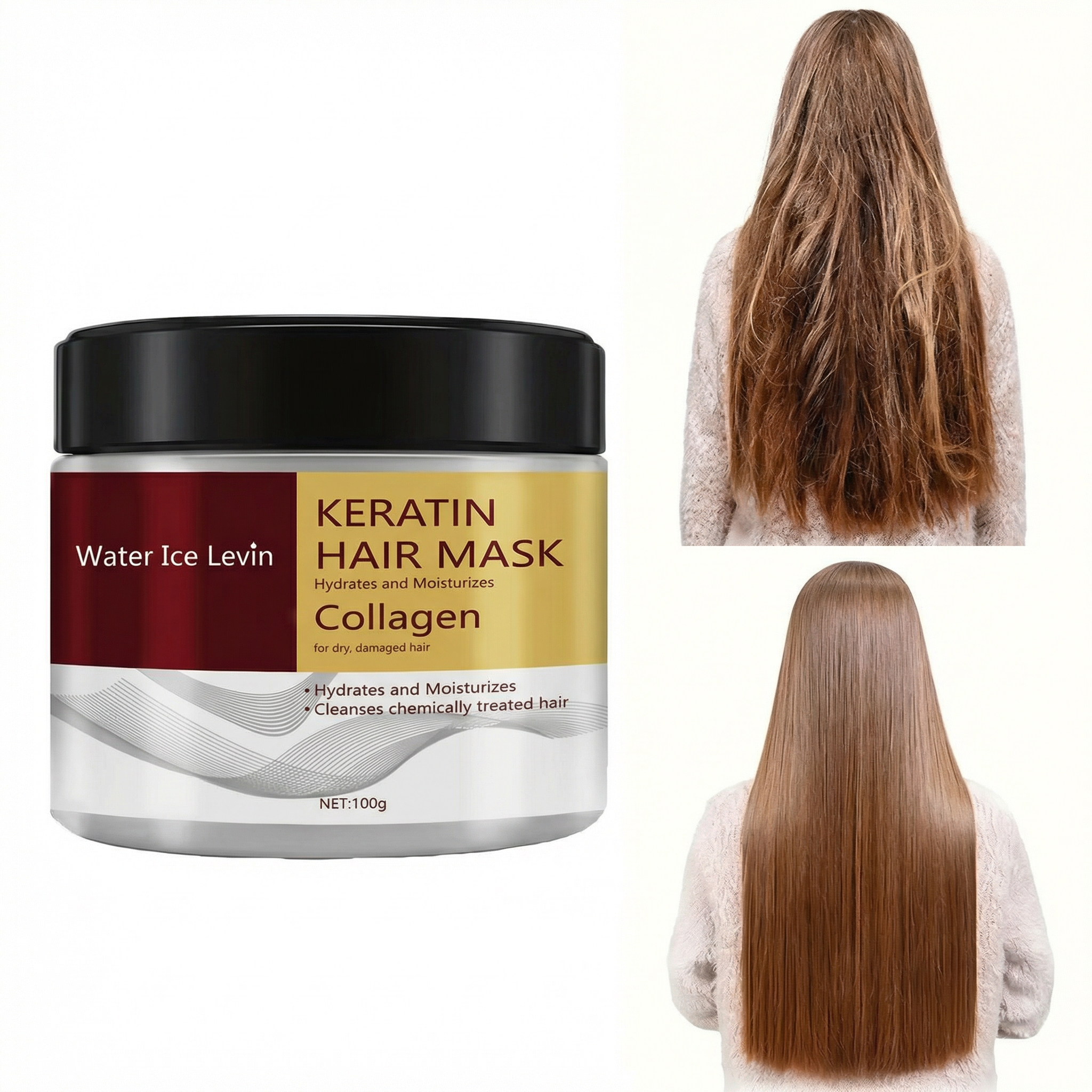 Mască de Păr cu Colagen și Keratină – Reparare, Hidratare și Netrezire