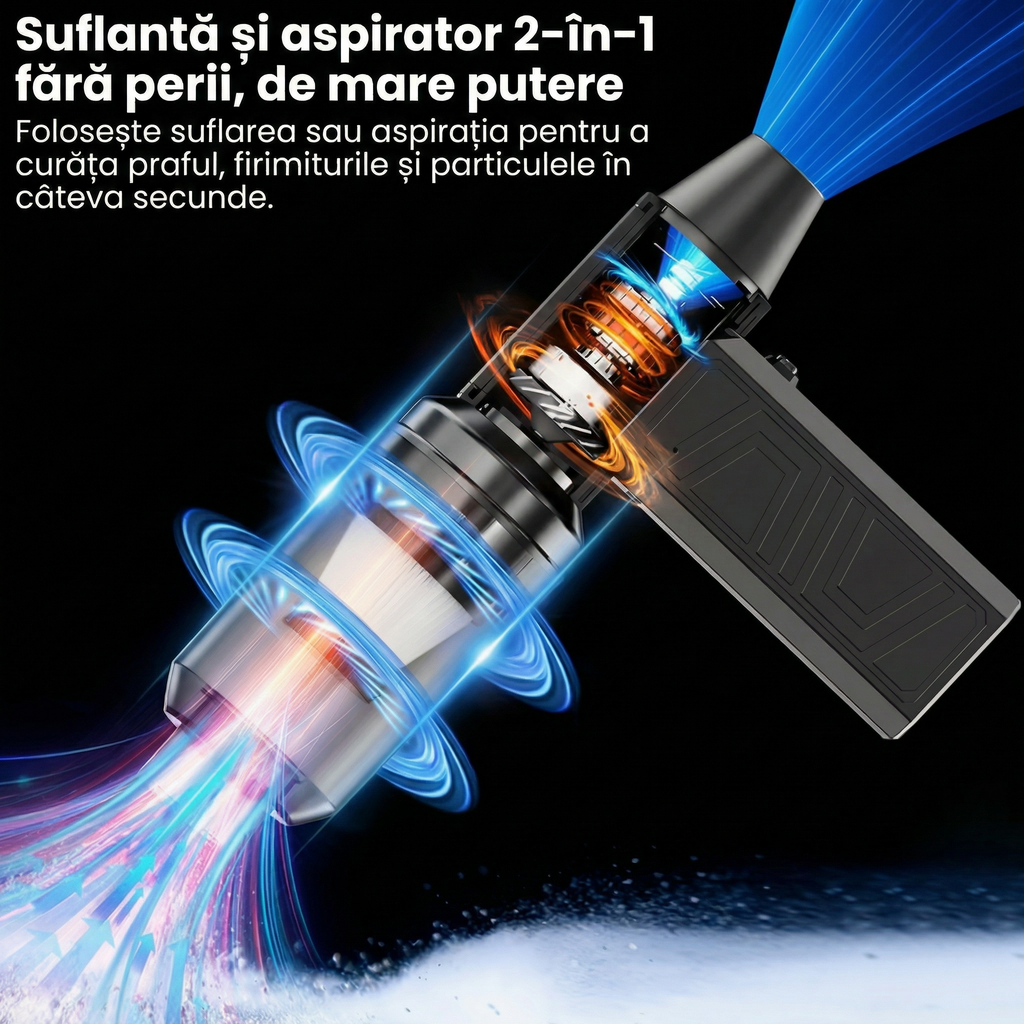 Suflantă Electrică Portabilă cu Ventiltor Jet