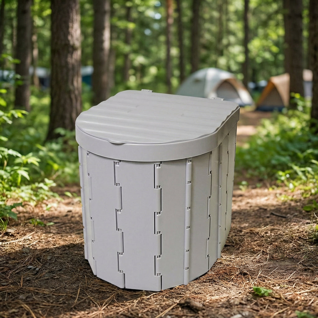 Toaletă Portabilă Pliabilă cu Capac pentru Camping