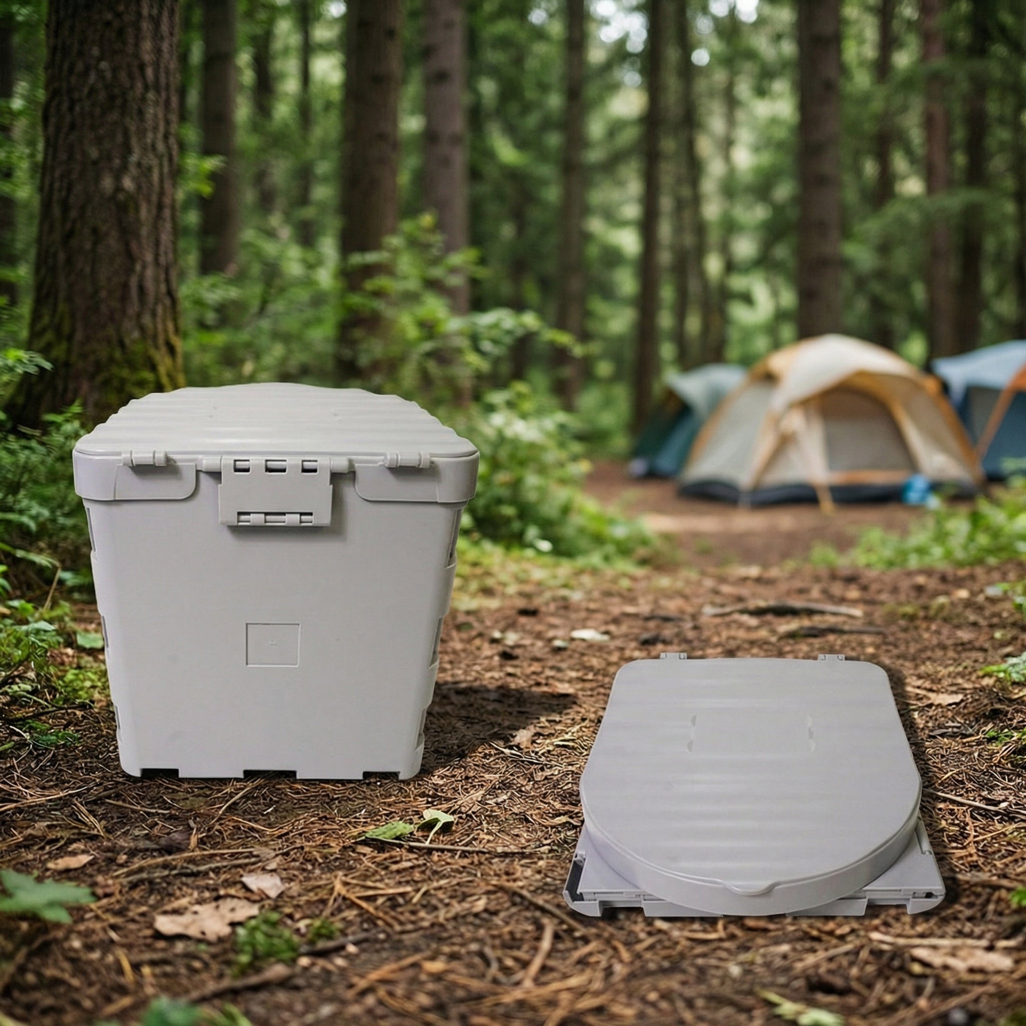 Toaletă Portabilă Pliabilă cu Capac pentru Camping