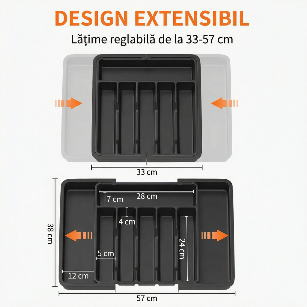 Organizator Extensibil pentru Tacâmuri