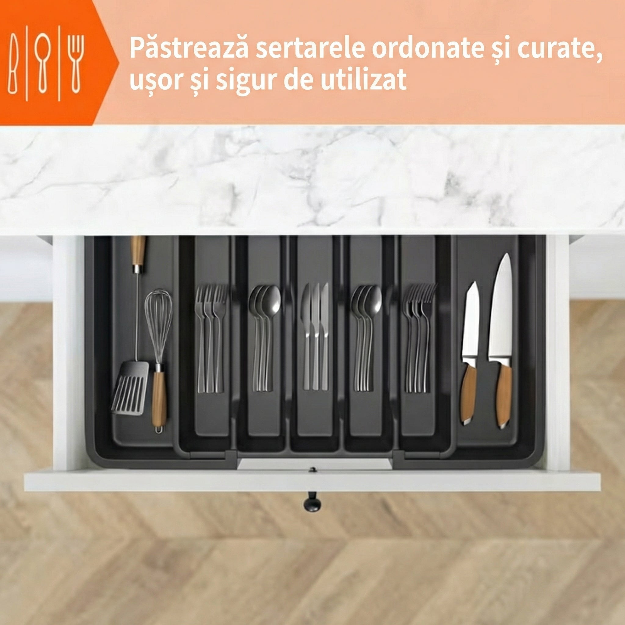 Organizator Extensibil pentru Tacâmuri