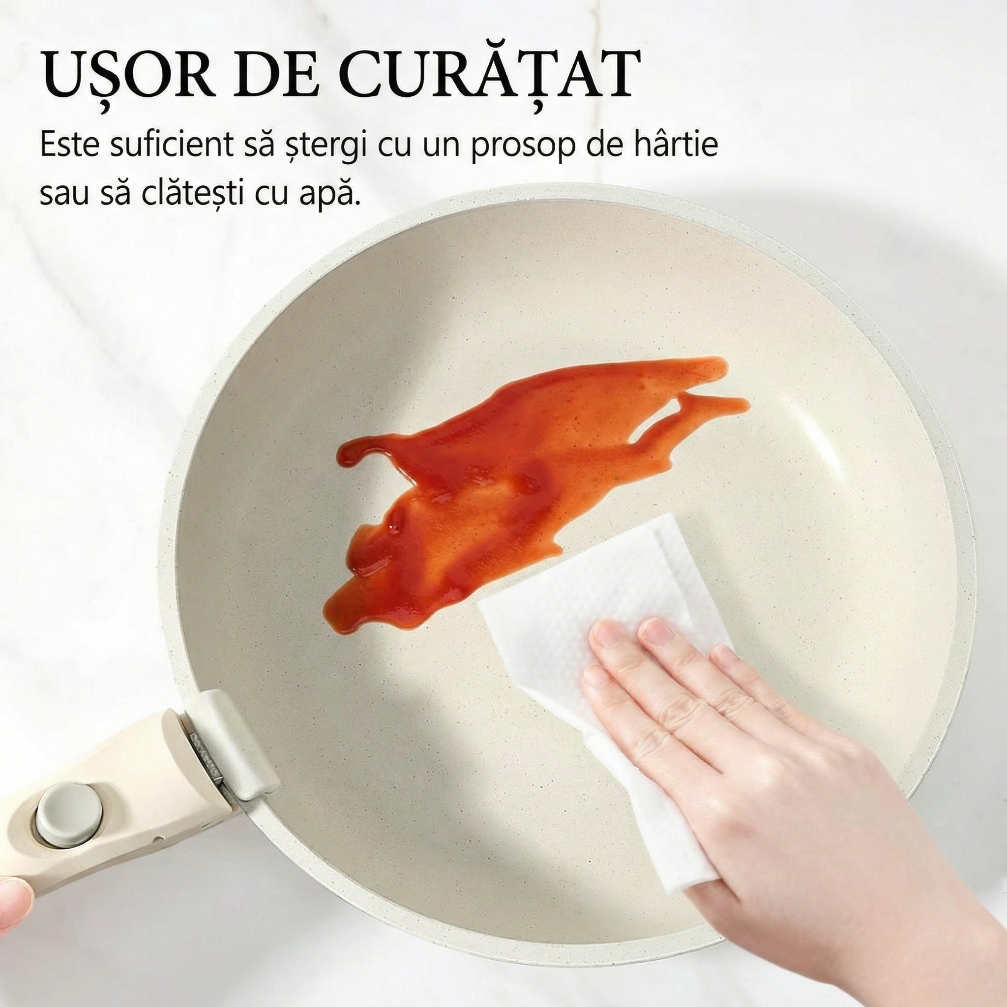 Set de Vase de Gatit 9 Piese,  Antiaderent, Termorezistent, Maner Detasabil, Dimensiuni 18/20/26 Cm, Pentru Plita, Cuptor si Aragaze pe Gaz