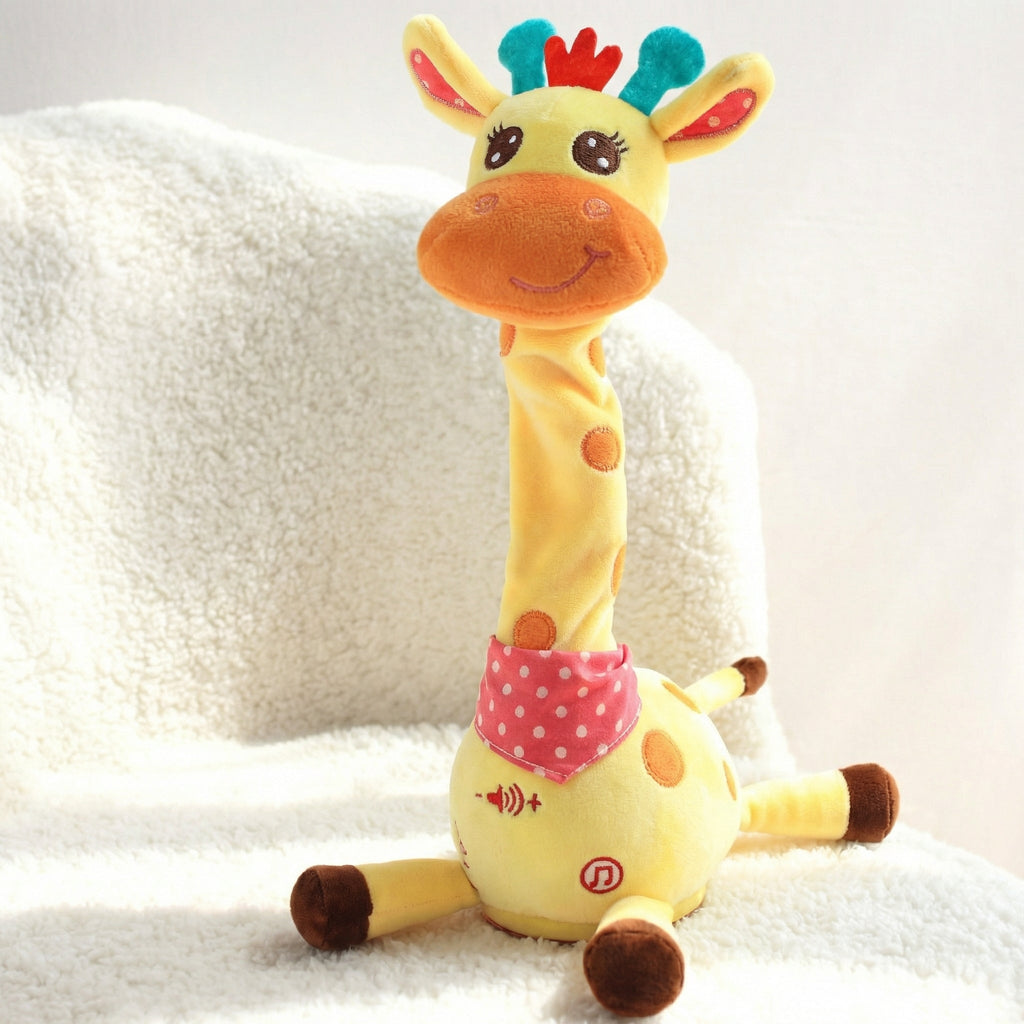 Girafa Dansatoare - Girafă de Pluș Interactivă, Cântă 60 de Cântece, Dansează pe Ritm, Repetă Cuvintele