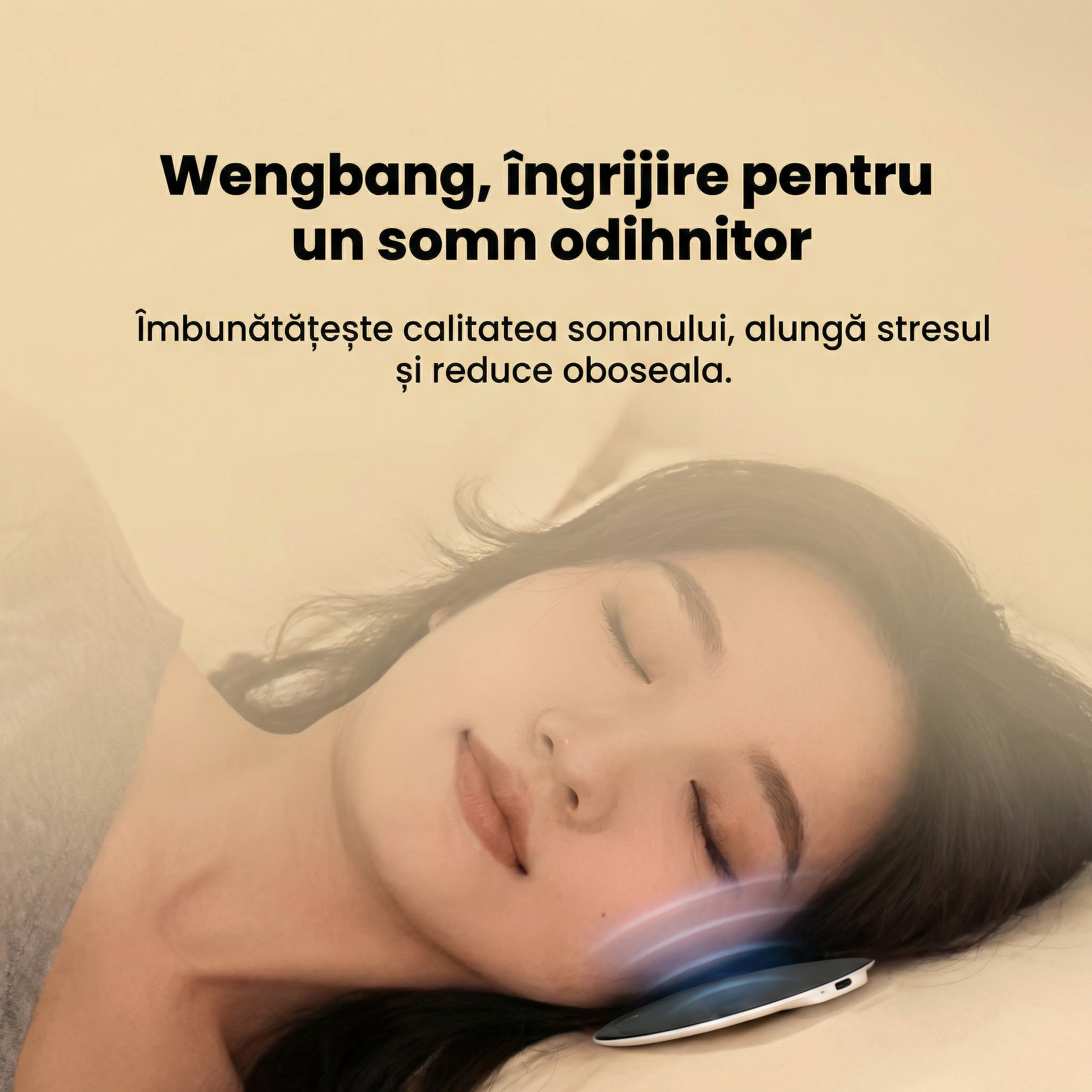 Boxă Tip Pernă Ultra-Subțire pentru Somn, cu Sunet Alb și Player Audio, Bluetooth, 5W, Baterie 200–500 mAh