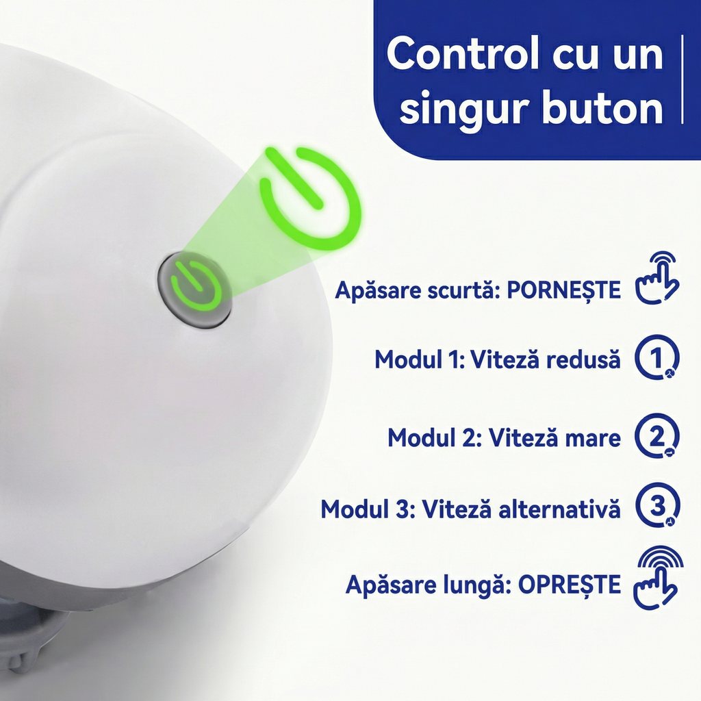 Dispozitiv Electric de Mână pentru Masaj Capilar cu 3 Viteze