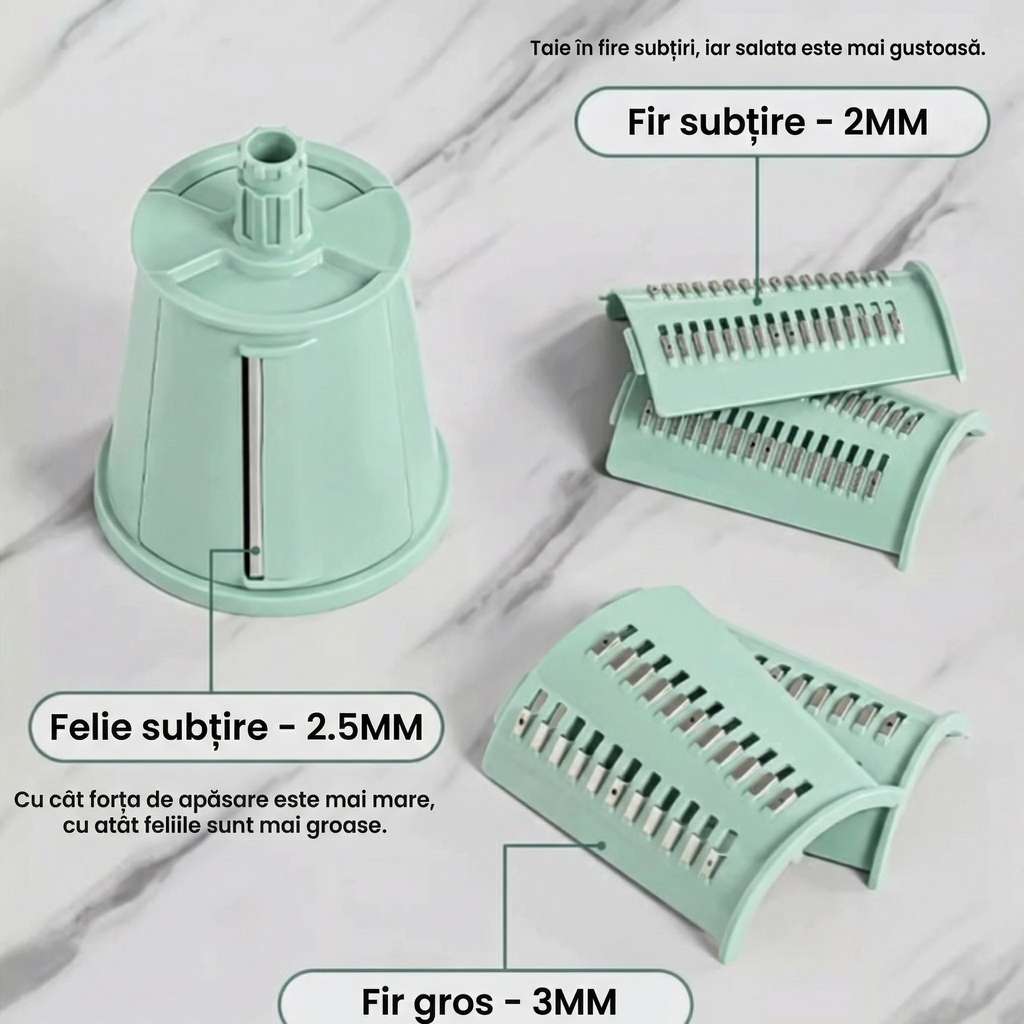 Razatoare de Legume cu Mandolina, 5 Lame Interschimbabile
