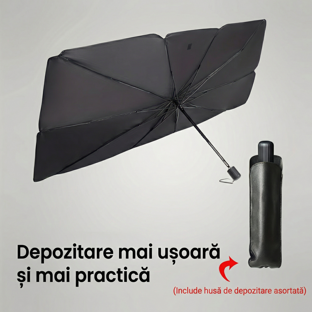 Parasolar Premium din Titan - Protecție Termică și Împotriva Razelor UV pentru Parbriz