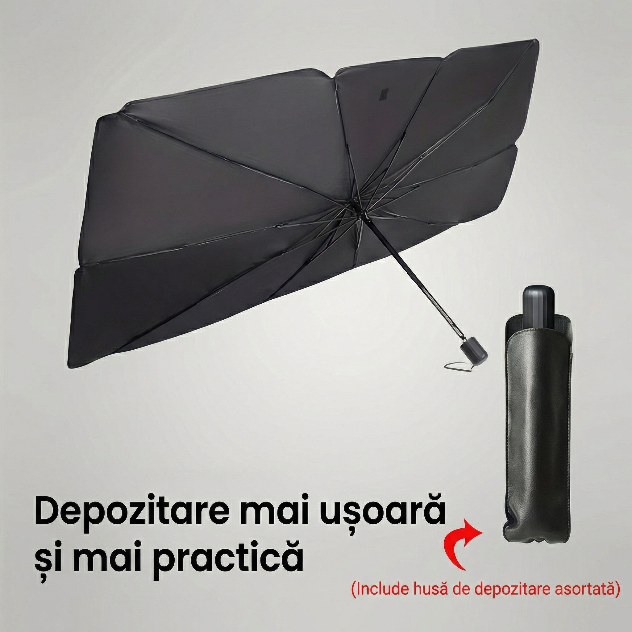 Parasolar Premium din Titan - Protecție Termică și Împotriva Razelor UV pentru Parbriz