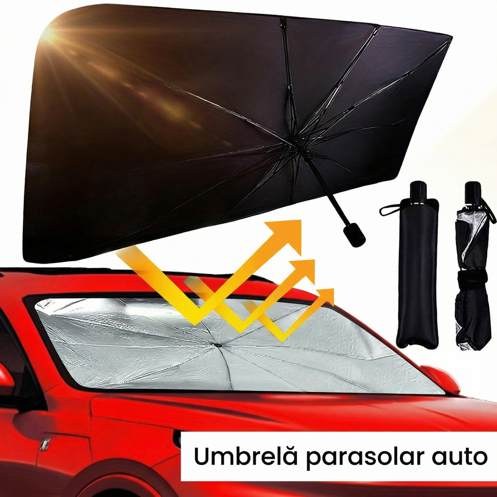 Parasolar Premium din Titan - Protecție Termică și Împotriva Razelor UV pentru Parbriz