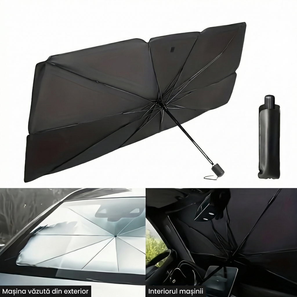 Parasolar Premium din Titan - Protecție Termică și Împotriva Razelor UV pentru Parbriz