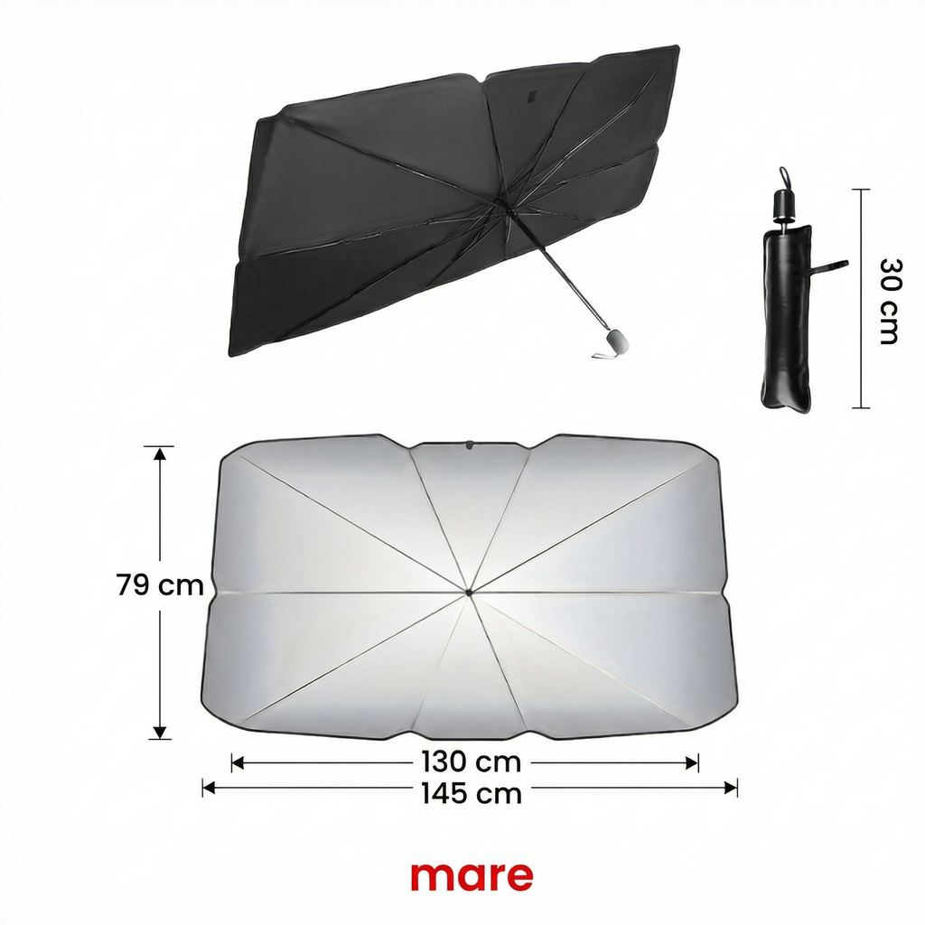 Parasolar Premium din Titan - Protecție Termică și Împotriva Razelor UV pentru Parbriz