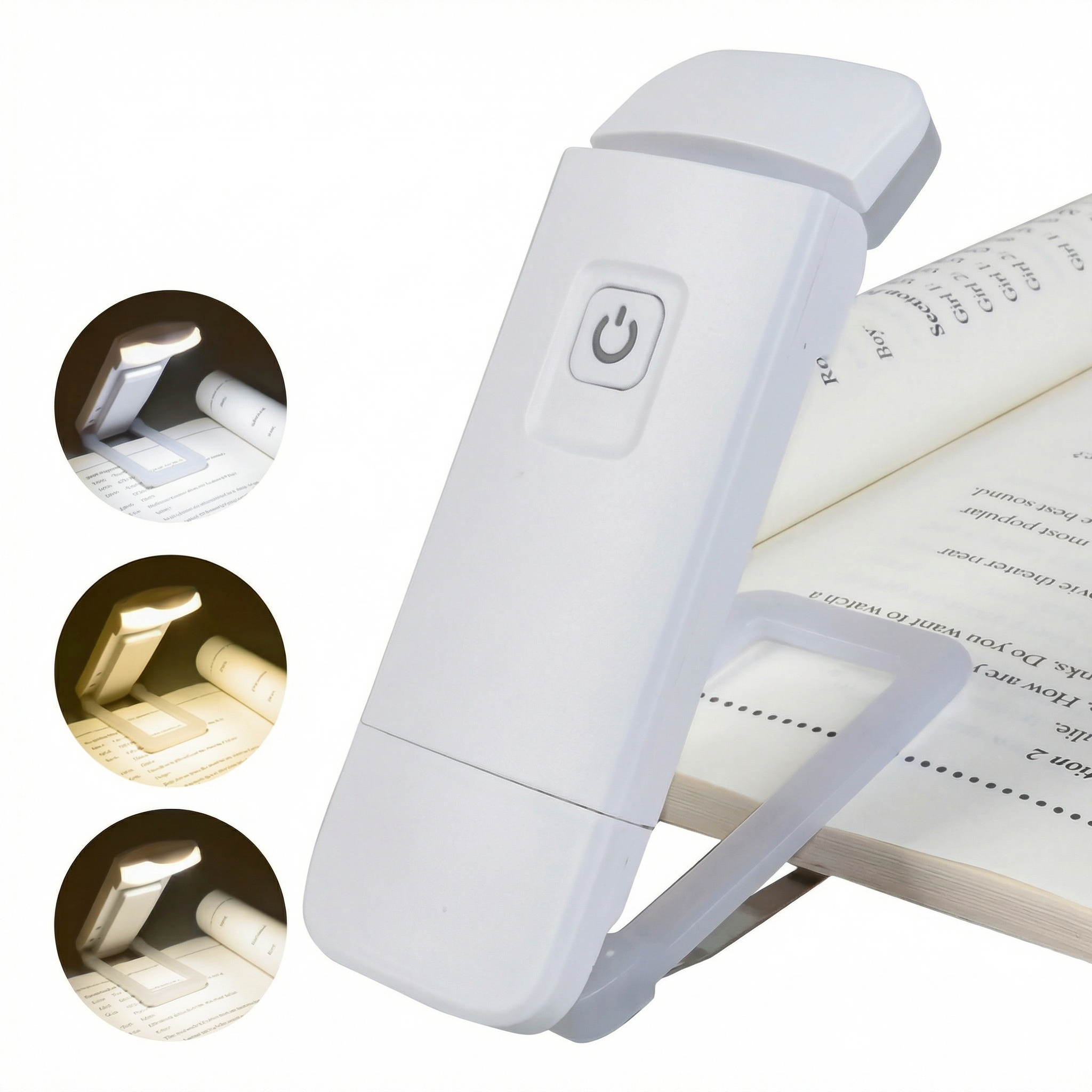 Lampă de Citit cu LED, Încărcabilă,  cu Luminozitate Reglabilă, Portabilă și Alimentată prin USB
