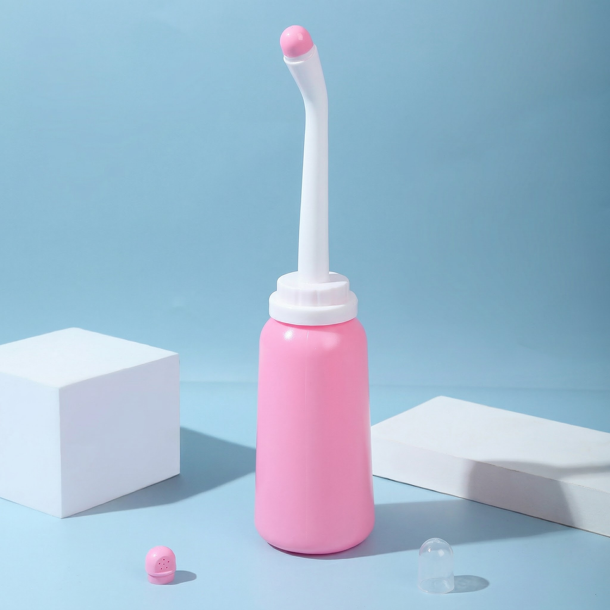 Bidet Personal Portabil 350ml - Îngrijire Delicată Postpartum și Feminină, Două Tipuri de Spălare, Directă și Laterală