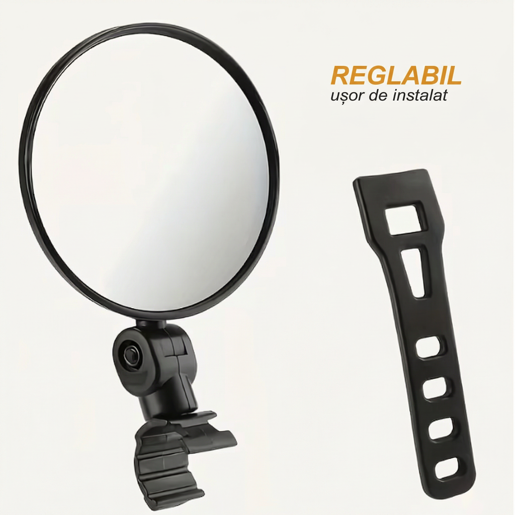 Oglinzi Retrovizoare Reglabile Rotative pentru Biciclete - Îmbunătățește Siguranța și Vizibilitatea pe Drum