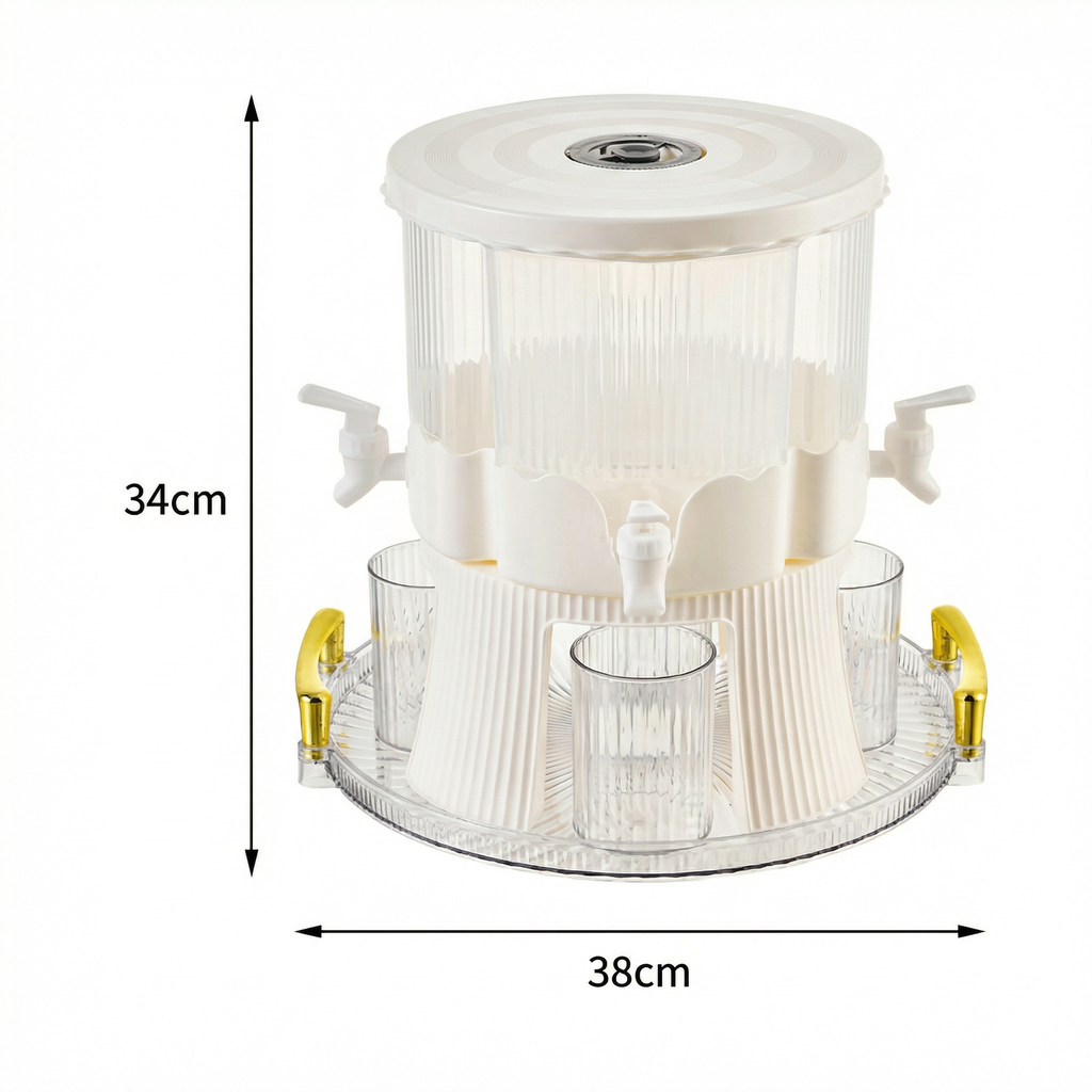 Dispenser Băuturi cu Robinet și 4 Compartimente