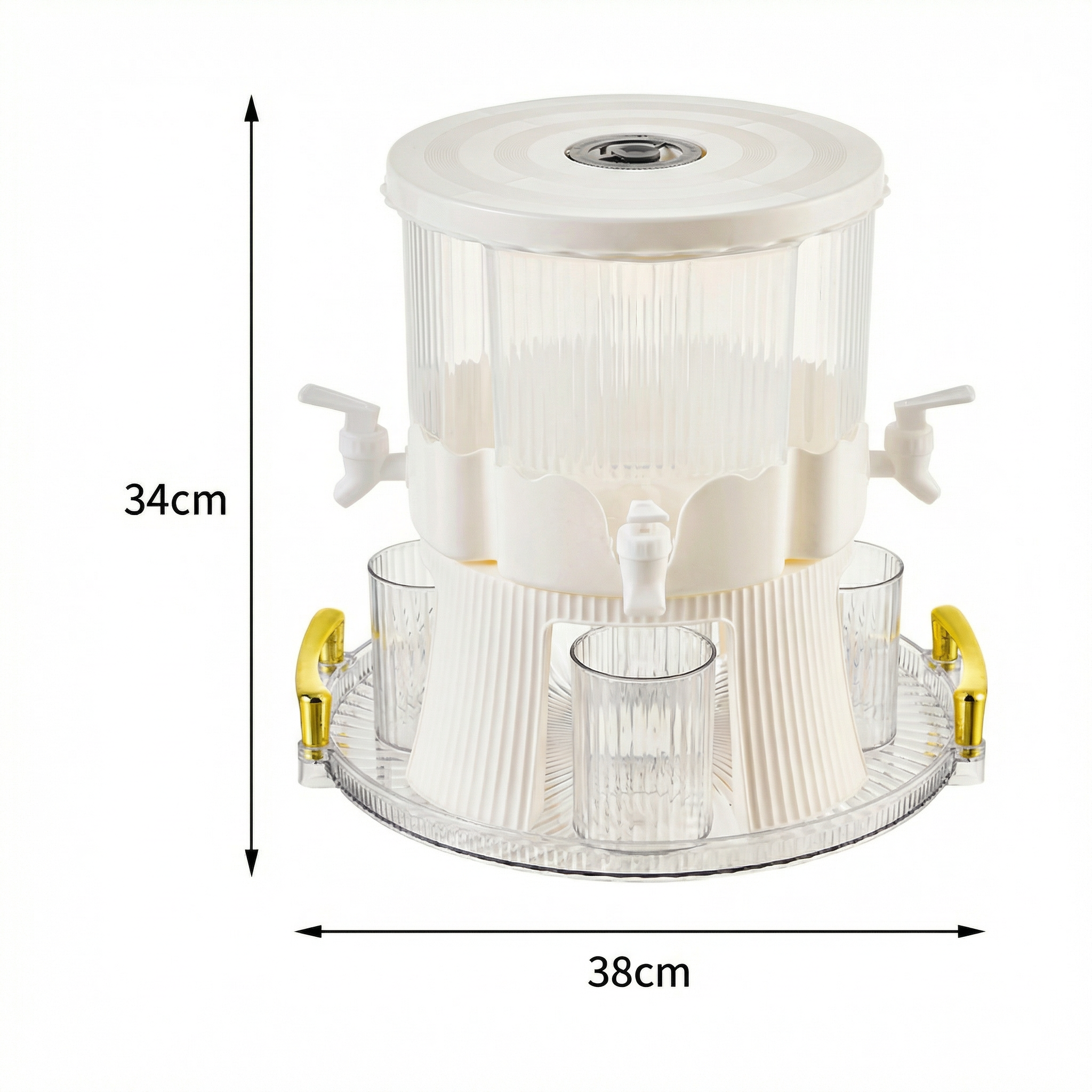 Dispenser Băuturi cu Robinet și 4 Compartimente