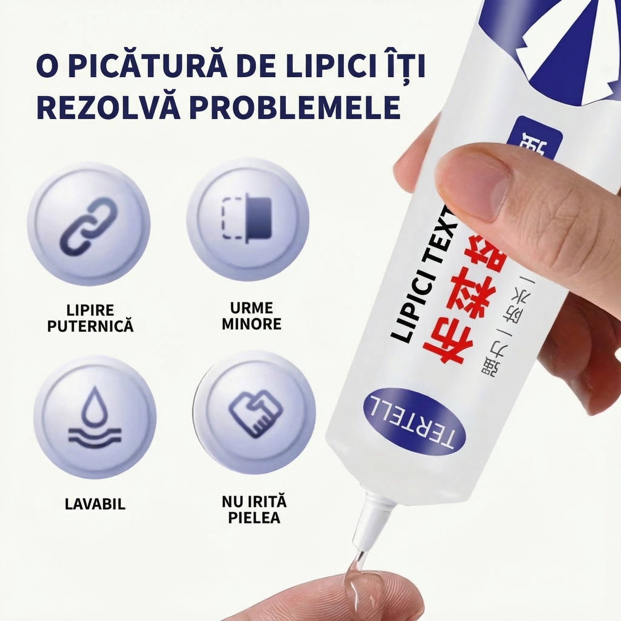 Adeziv Transparent pentru Piele și Textile