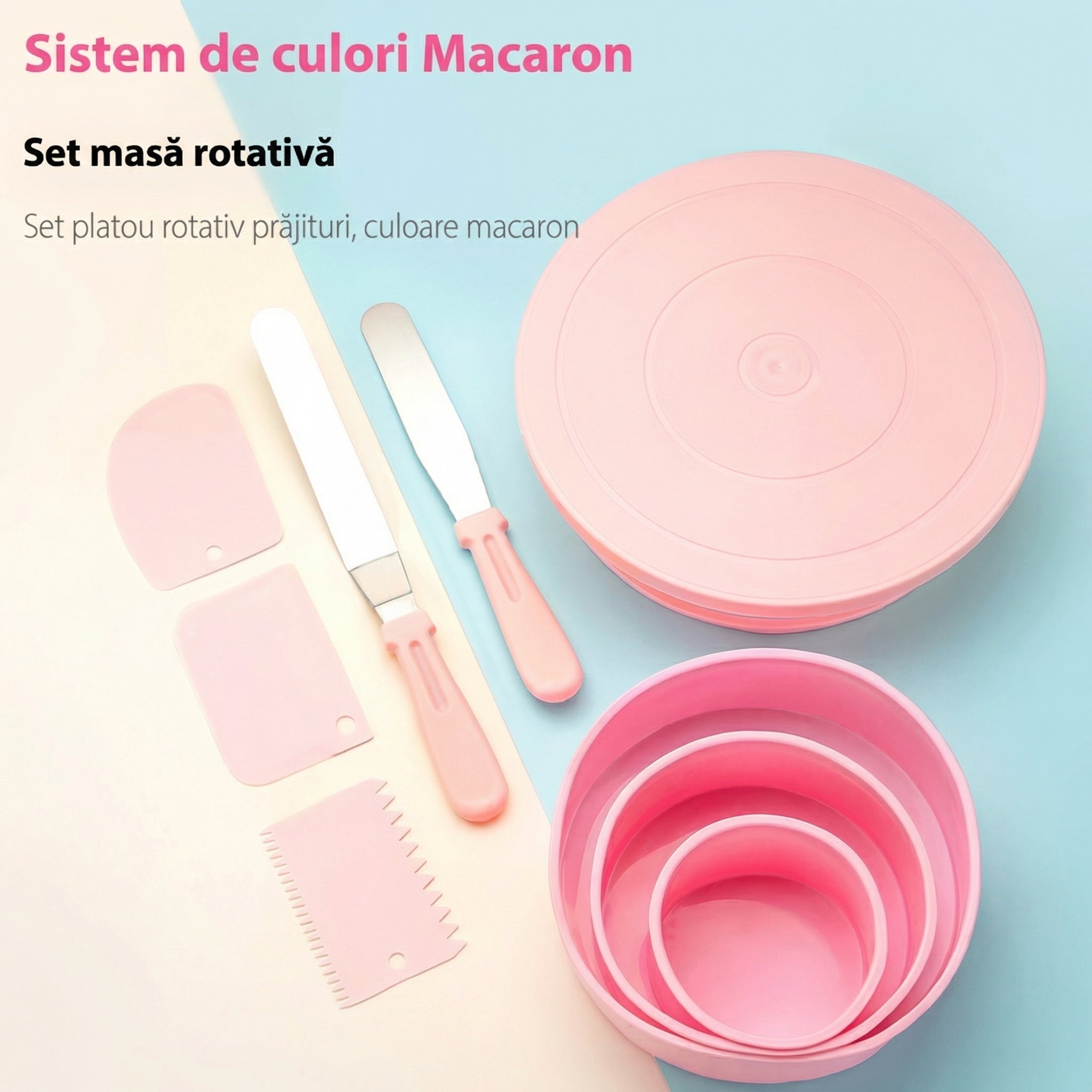 Set de Decorare Torturi cu Spatule și Forme pentru Copt