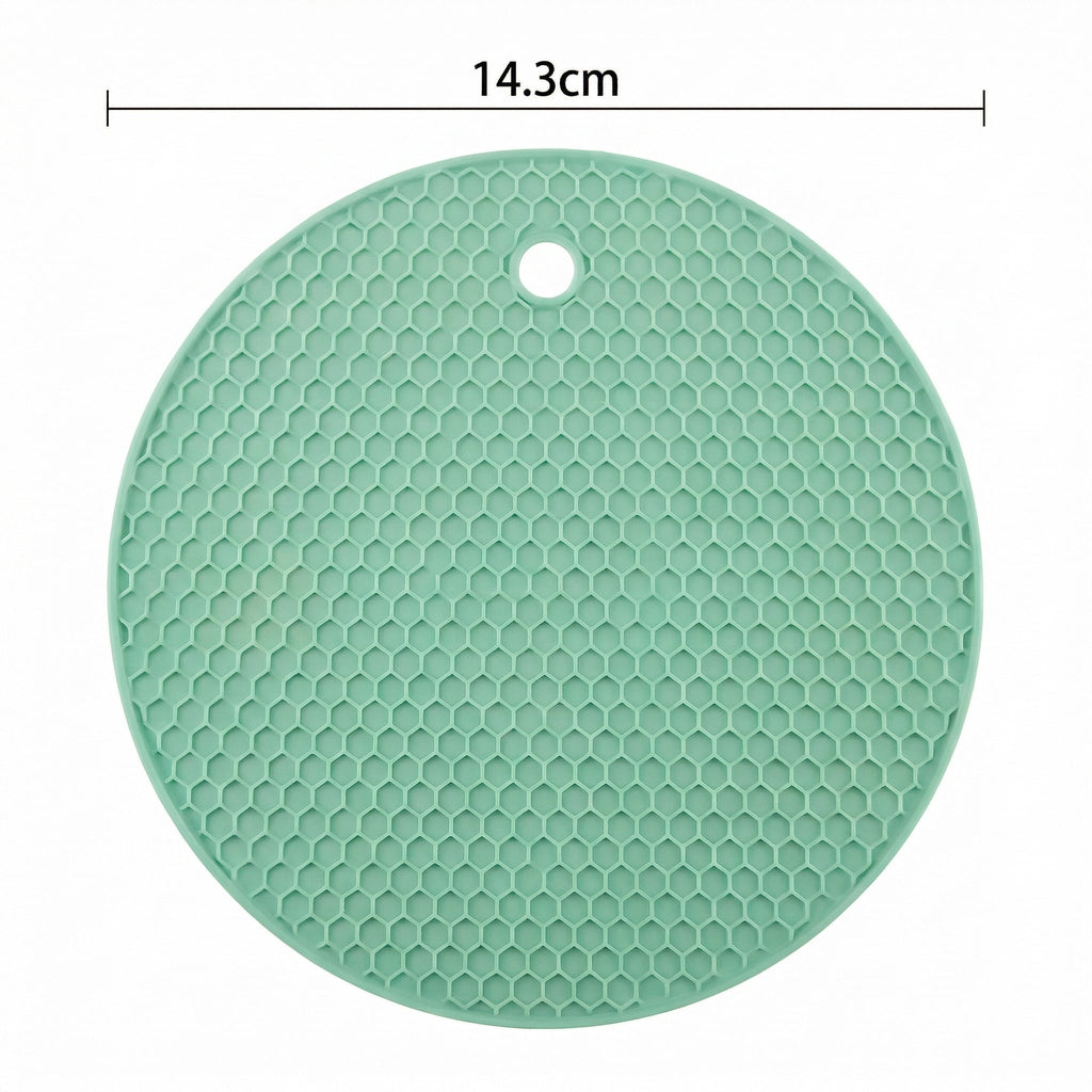 Set de 4 Suporturi Rotunde din Silicon Rezistente la Căldură, Antiderapante