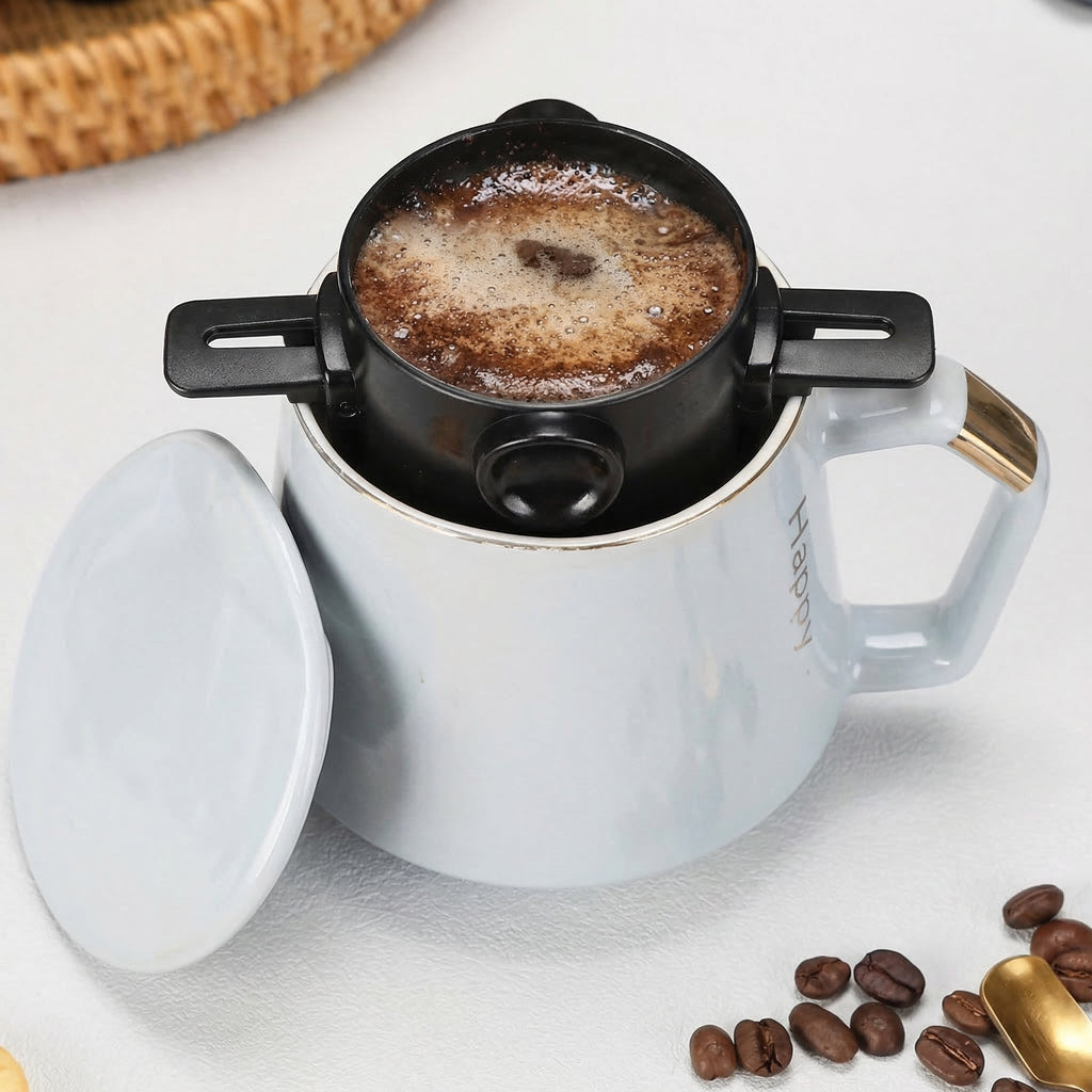 Filtru Portabil de Cafea din Oțel Inoxidabil