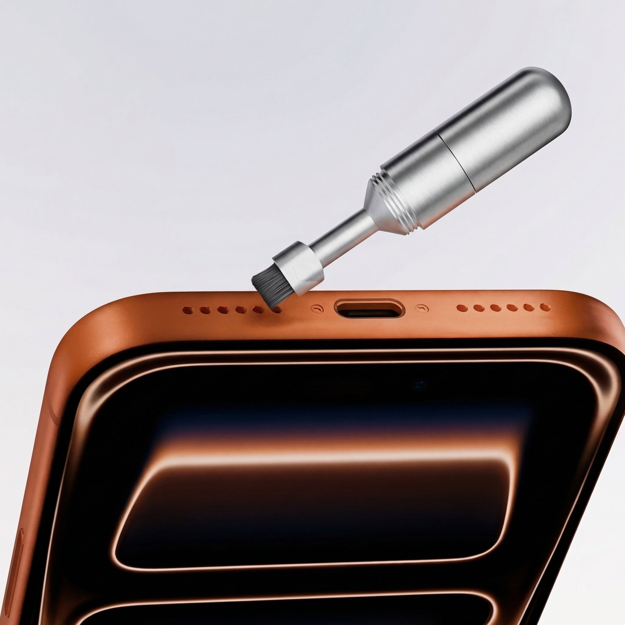 Breloc 2-în-1 cu Ac Extractor SIM și Perie de Curățare pentru Telefon