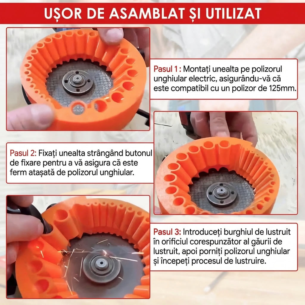 Ascuțitor Profesional pentru Burghie 2–13 mm pentru Polizor Unghiular 125 mm