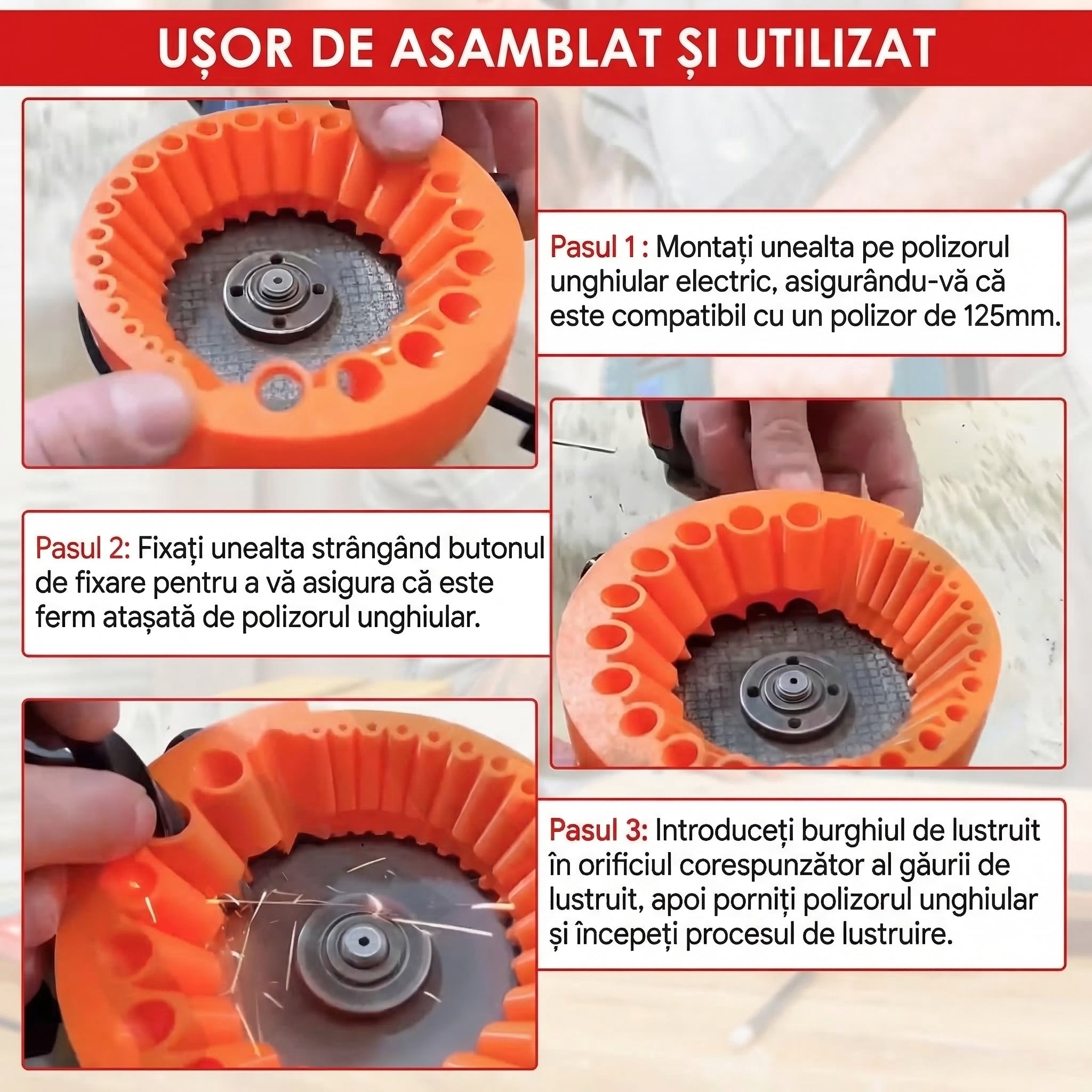 Ascuțitor Profesional pentru Burghie 2–13 mm pentru Polizor Unghiular 125 mm