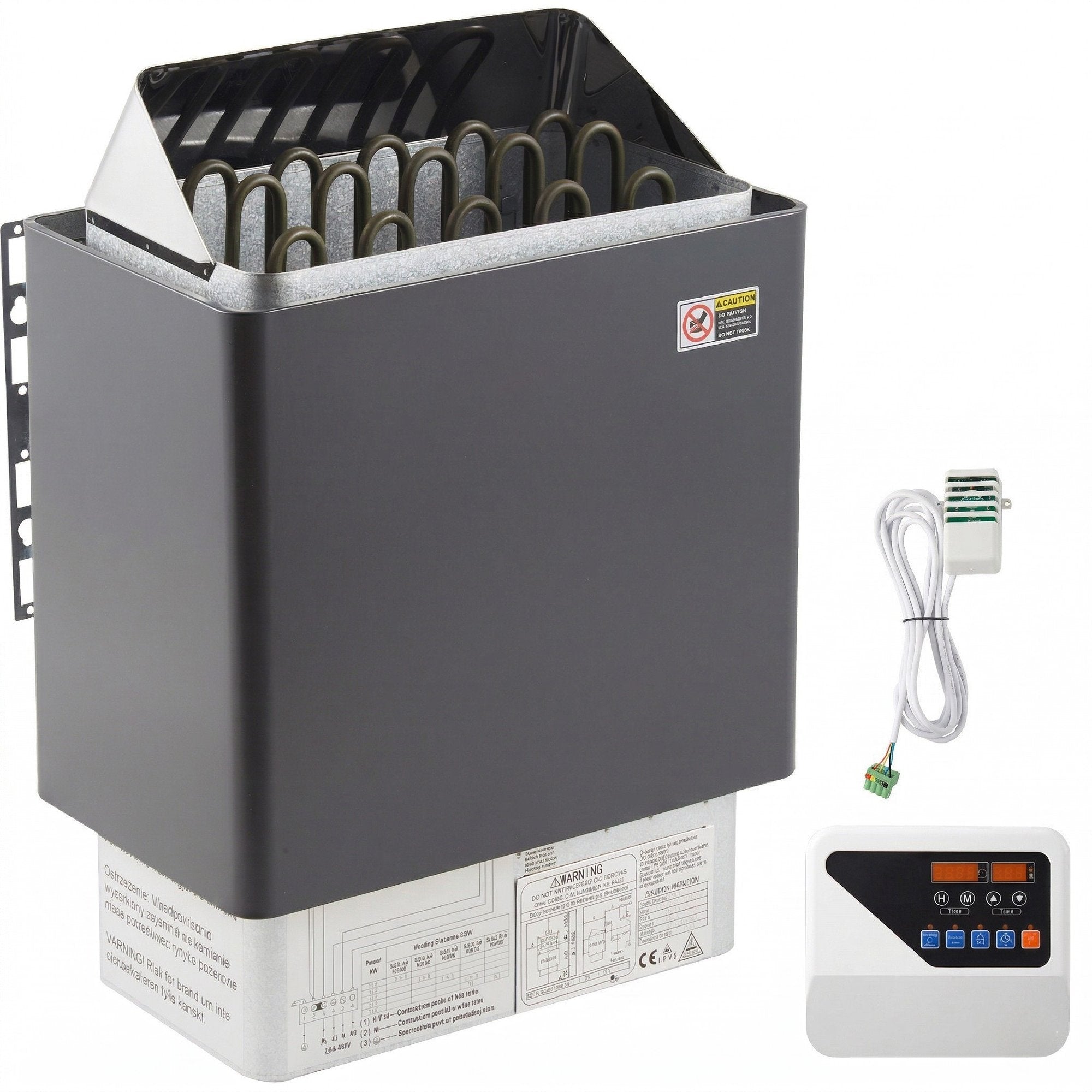 Incalzitor Electric pentru Sauna Uscata 9KW – Controler Extern, Inox