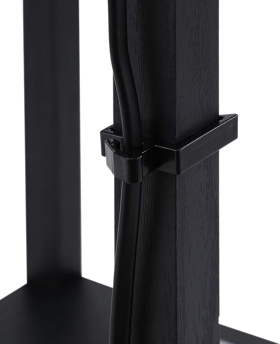 Lampa de Podea cu 3 rafturi si lumina ambientala, varianta neagra 26 x 26 x 160 cm