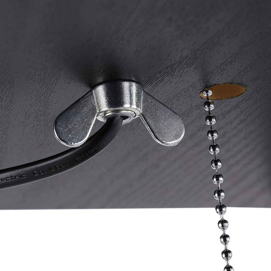 Lampa de Podea cu 3 rafturi si lumina ambientala, varianta neagra 26 x 26 x 160 cm