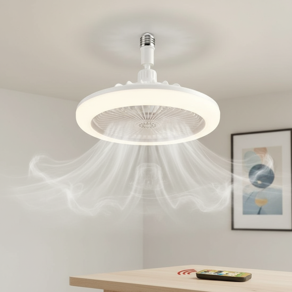 Lampa LED tavan, cu ventilator si telecomanda, 30W