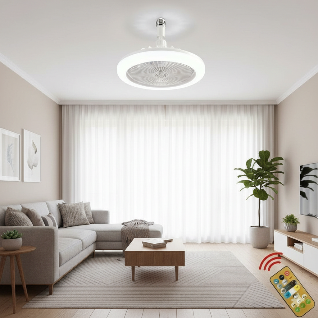 Lampa LED tavan, cu ventilator si telecomanda, 30W