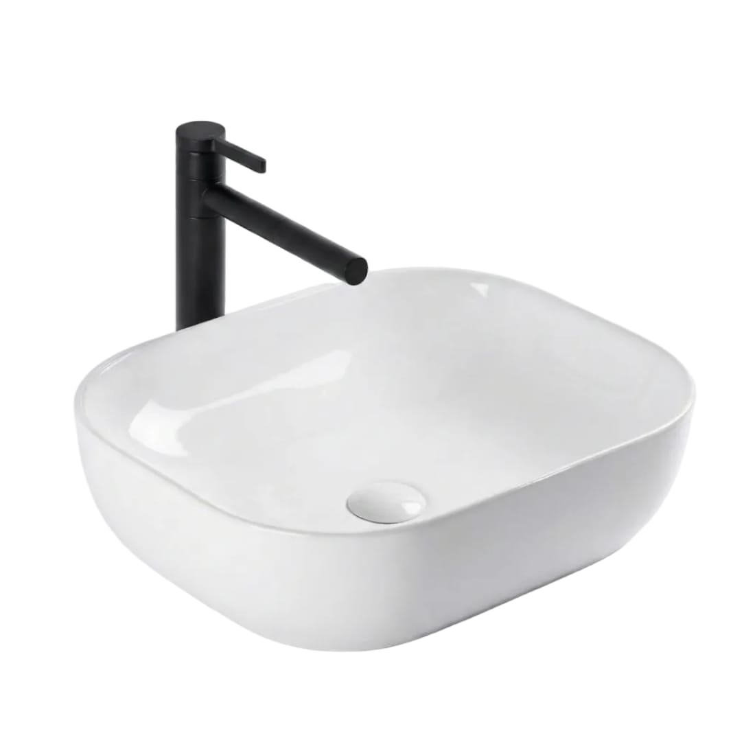 Lavoar Blat Delmar Slim, Ceramică Alb Lucios, Design Elegant și Subțire