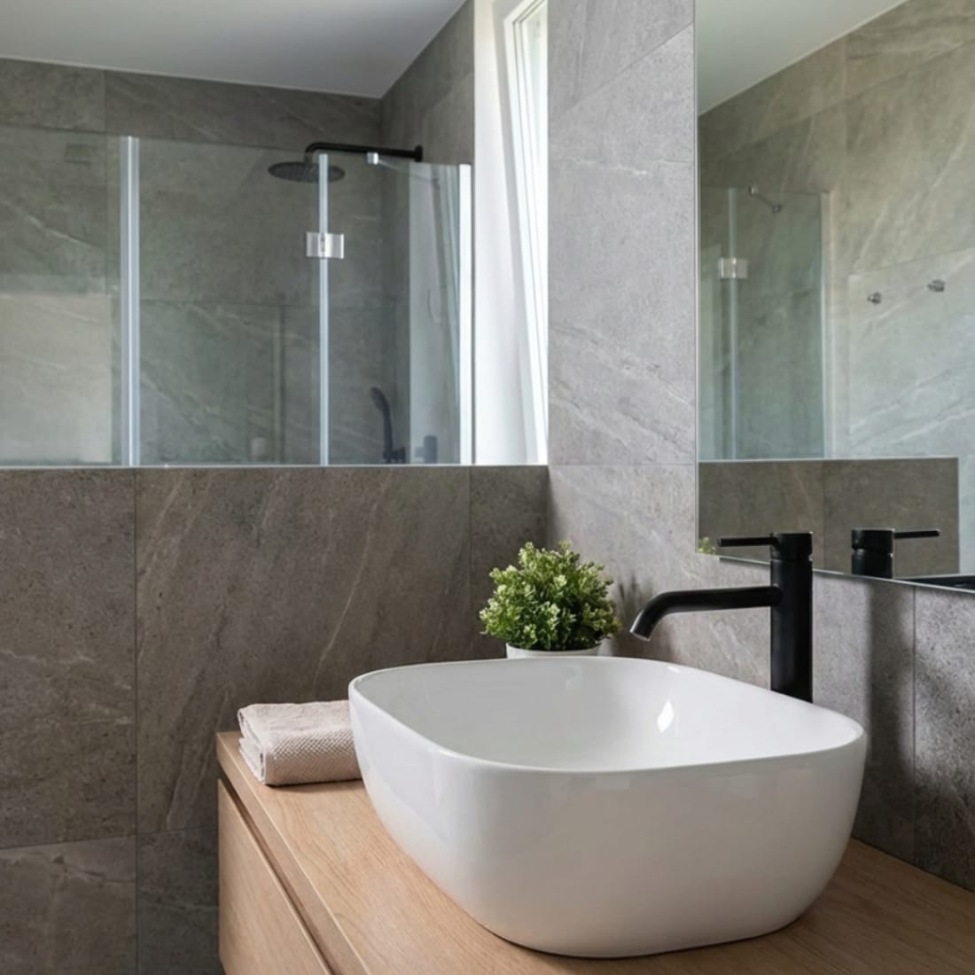 Lavoar Blat Delmar Slim, Ceramică Alb Lucios, Design Elegant și Subțire