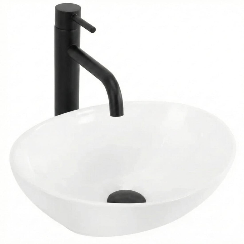 Lavoar compact pentru baie, montaj pe blat, alb 340x170x130 mm