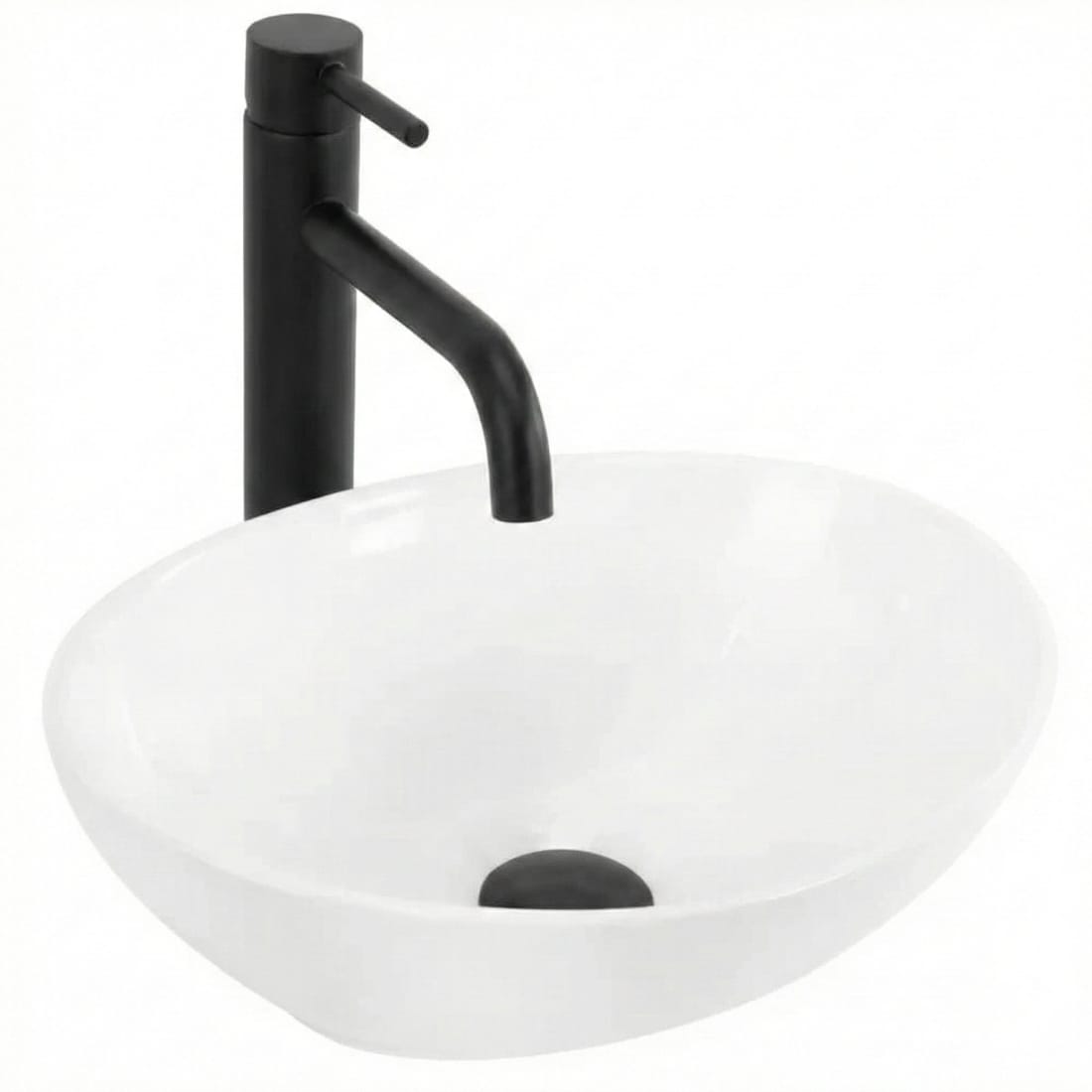 Lavoar compact pentru baie, montaj pe blat, alb 340x170x130 mm