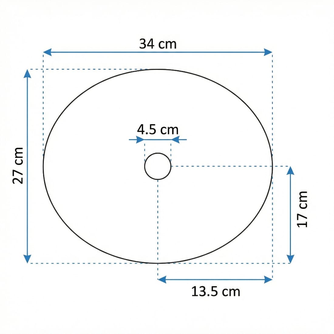 Lavoar compact pentru baie, montaj pe blat, alb 340x170x130 mm