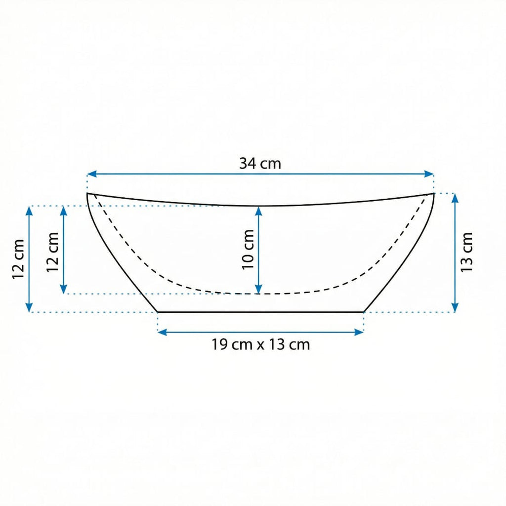 Lavoar compact pentru baie, montaj pe blat, alb 340x170x130 mm