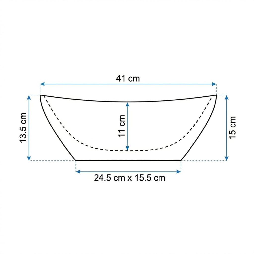 Lavoar pe blat Slim Edge alb lucios, 410x345x150 mm